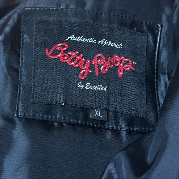Vintage Betty Boop Leather Jacket By Excellent XL - Picture 7 of 10
